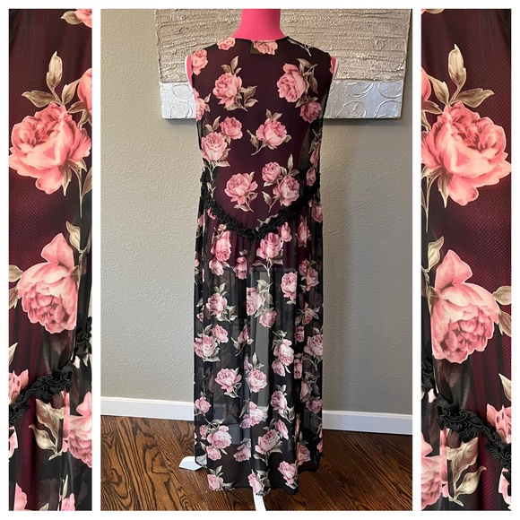 OS Floor-length Floral Kimono, by Audrey 3+1 - Picture 5 of 8